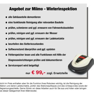 Jahresinspektion Rasenroboter  ROBOINSP